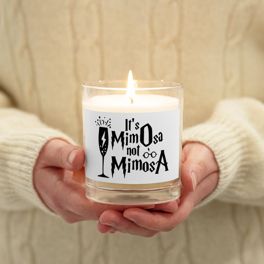 It's Mimosa Not Mimosa Glass jar soy wax candle